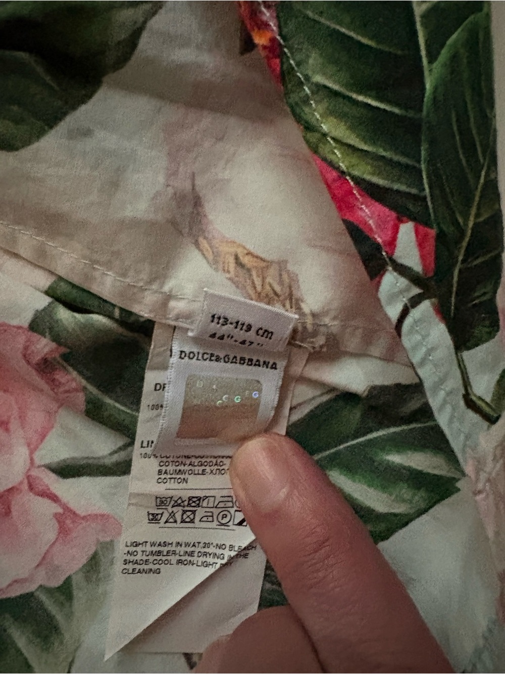 Dolce & Gabbana Pink, Cream & Green Floral Party Dress - Picture 3 of 5